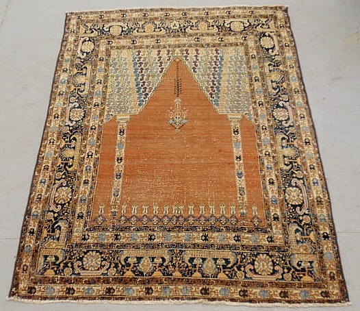 Persian oriental prayer carpet
