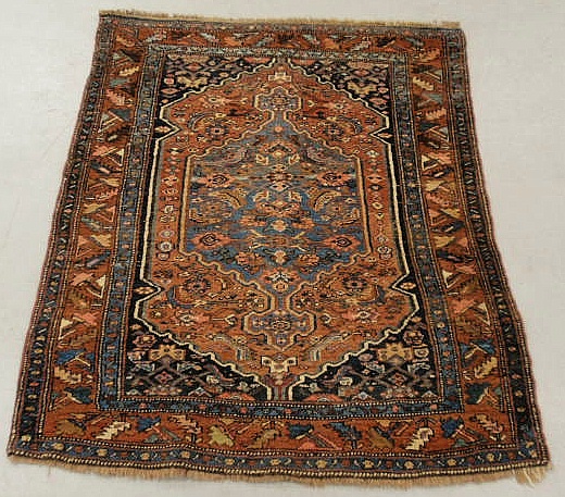 Persian oriental mat with overall