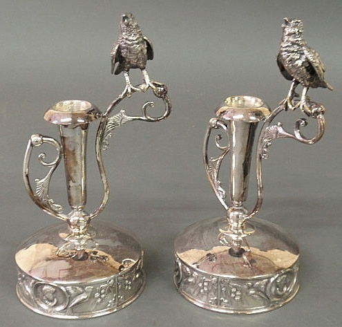 Pair of Wilcox Silverplate Co. candlesticks