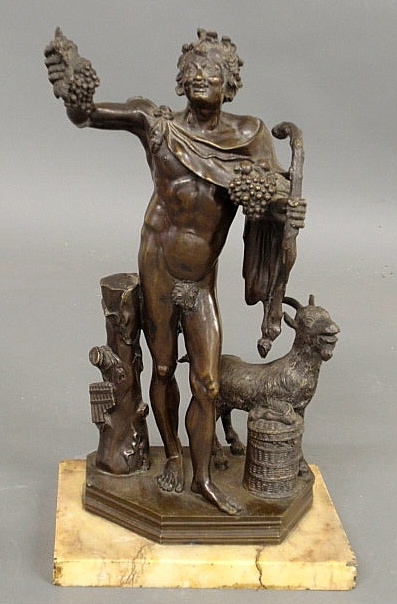 Bronze statue of Bacchus god of