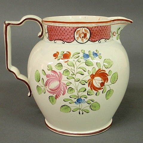 English soft paste pitcher early
