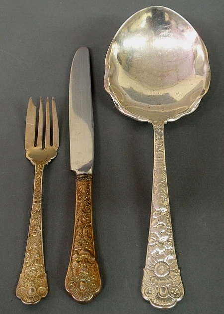 Three sterling silver serving pieces