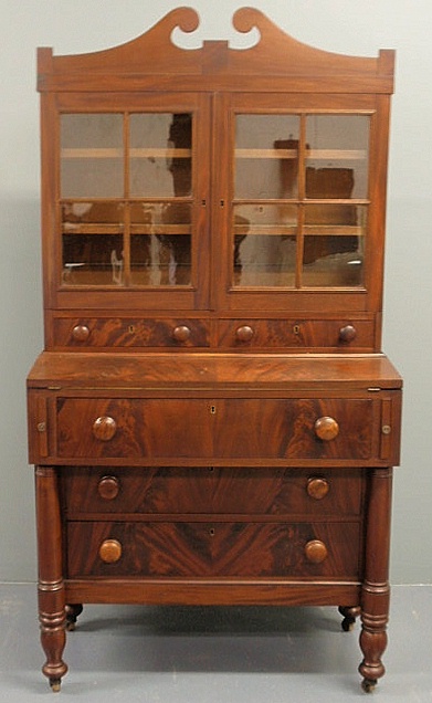 Baltimore mahogany two piece secretary 15b19d