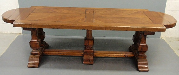 Italian fruitwood trestle table 15b1b8