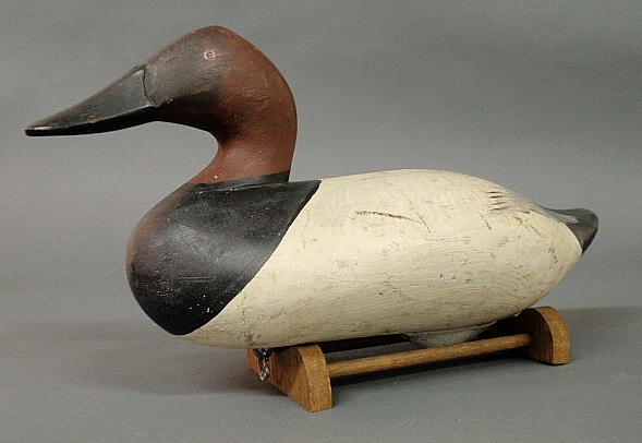 Canvasback duck decoy signed R  15b1c1