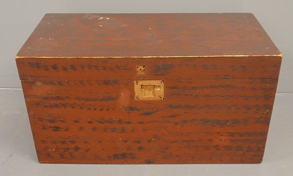 Paint decorated storage box 19th 15b1f0