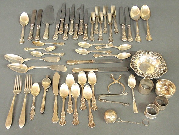 Group of sterling silver tableware