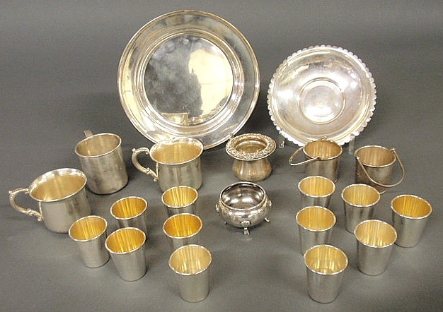 Group of sterling silver tableware  15b235