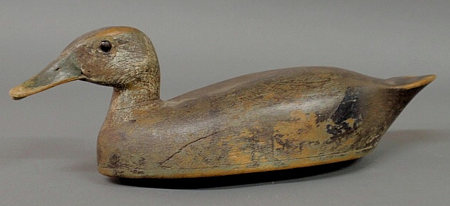 Hollow carved black duck decoy 15b23b