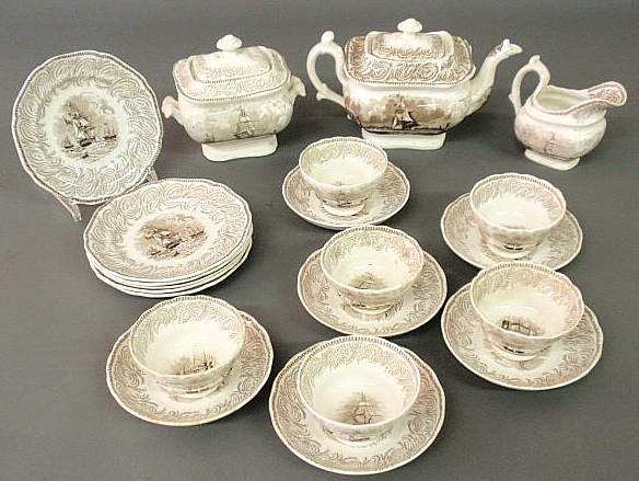 Staffordshire tea service 19th