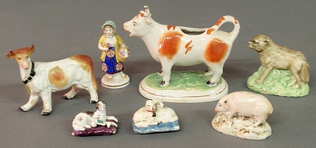 Group of six small animal figures