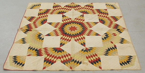 Two quilts- Pennsylvania star quilt