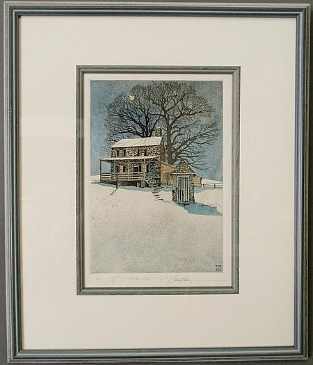 Original Peter Sculthorpe etching titled