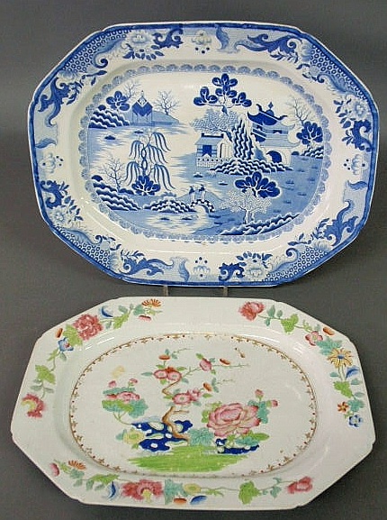 Large blue and white ironstone