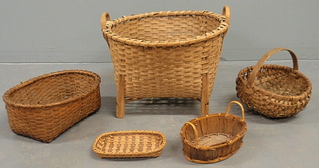 Large splintwood basket 14 h x19 dia  15b2c1