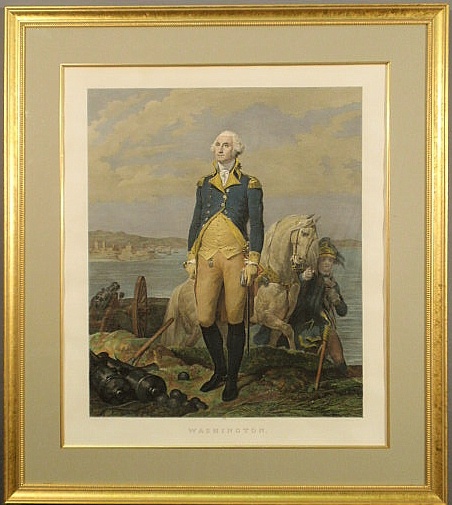Framed and matted print of George