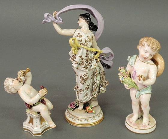 Dresden porcelain figure of a woman