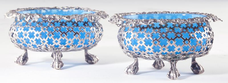 Pair of Silver Opaline Glass 15b469