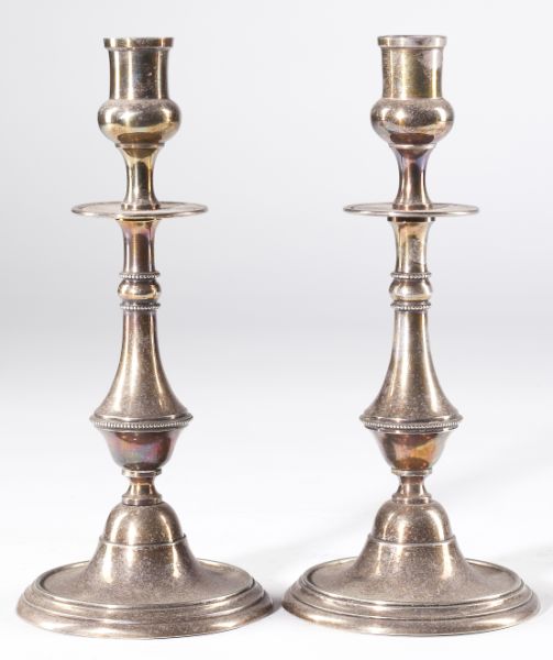 Pair of Austrian Silver Candlesticksearly 15b476