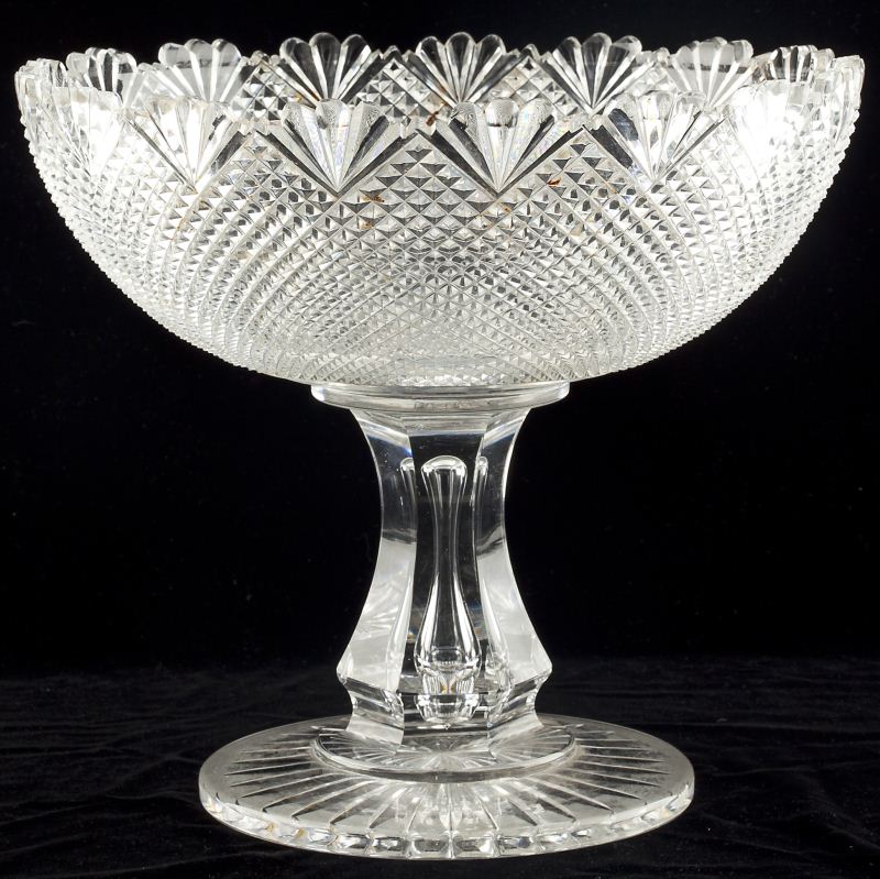 Irish Cut Crystal Pedestal Bowl 15b540