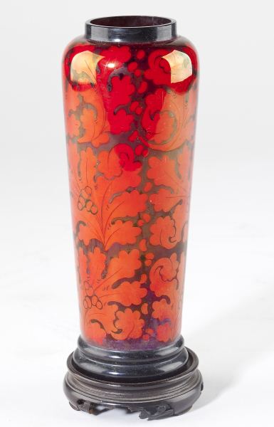Art Nouveau Art Glass Vase Jean