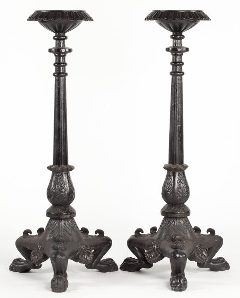 Pair of Cast Iron Torchieresearly 15b58d