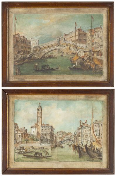 A Pair of Venetian Canal Sceneswatercolor 15b59d