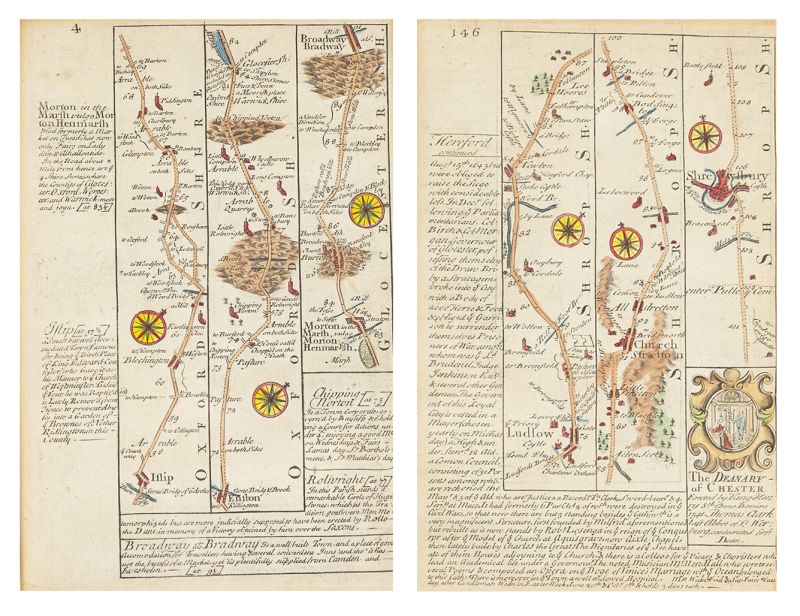 Two 18th century English Road Mapslikely