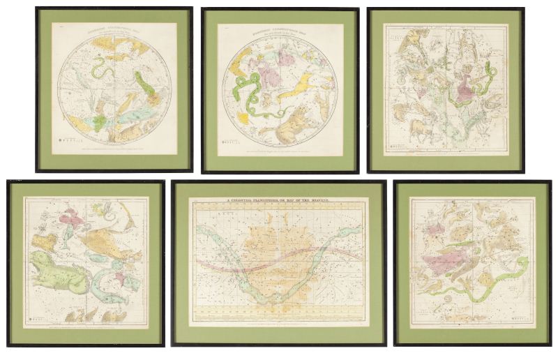 Six Burrit & Huntington Celestial Map