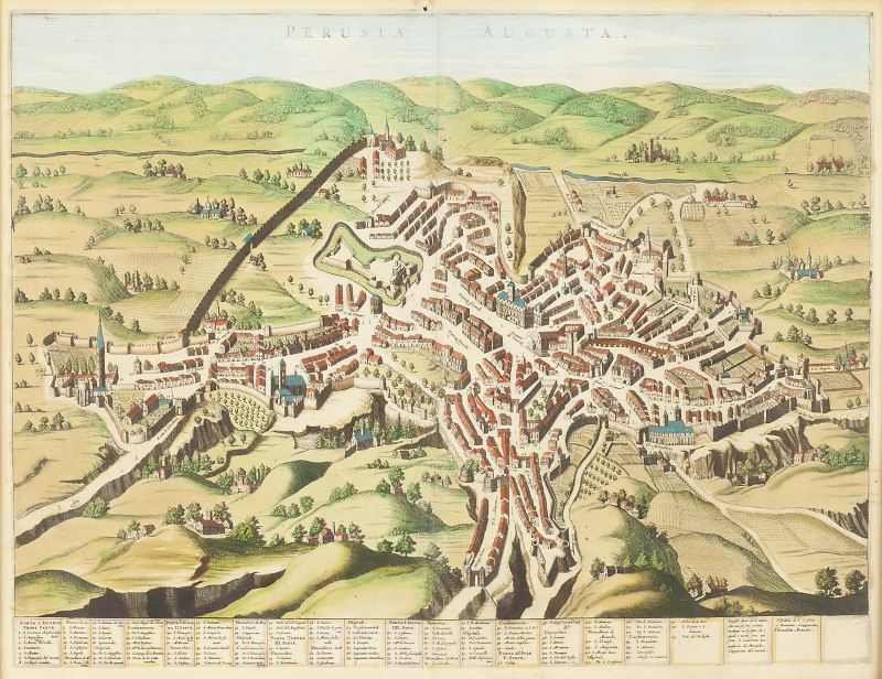 Joan Blau Map of Perugia ItalyPERVSIA