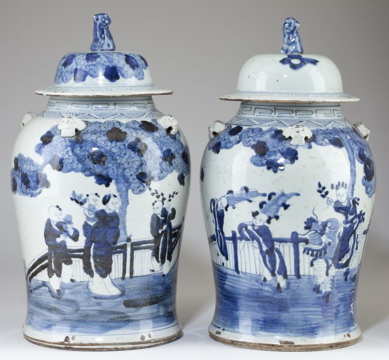 Pair Large Chinese Blue and White 15b5d6