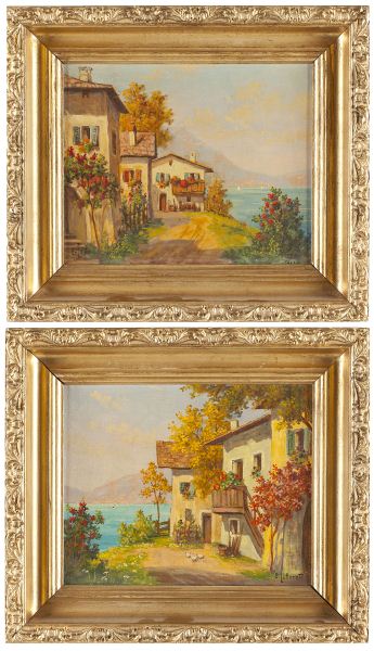 Pair of Continental Paintings by