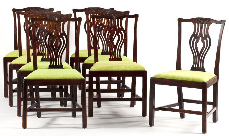 Set of Eight English Dining Chairs 5  15b679