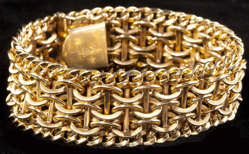 Gold Fancy Link Braceletcomposed 15b6a4