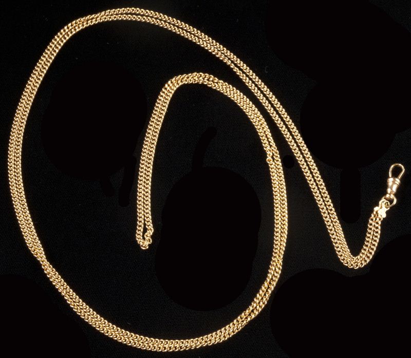 Gold Watch Chaindesigned with curb link