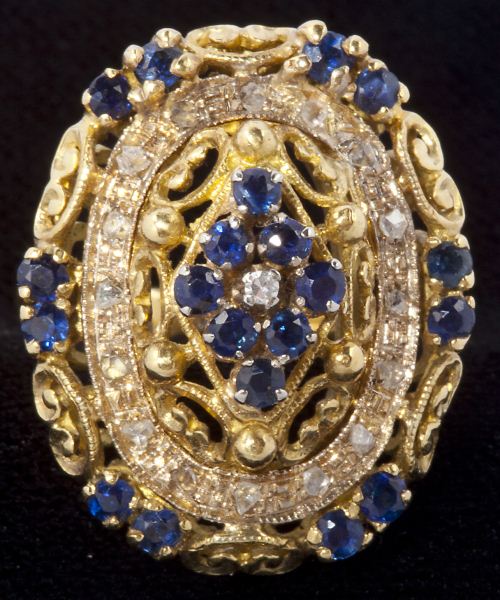 Sapphire and Diamond Dinner Ringdesigned