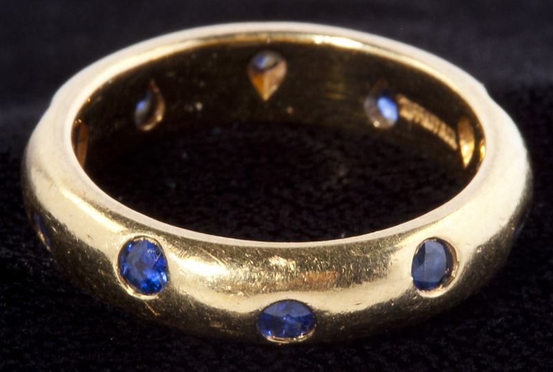 Gold and Sapphire Etoile Band Tiffanyset 15b6c3