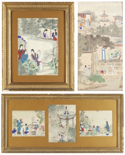 Five Japanese School Paintings 19th
