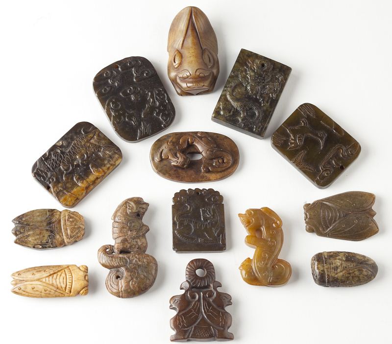 Group of (14) Chinese Hardstone