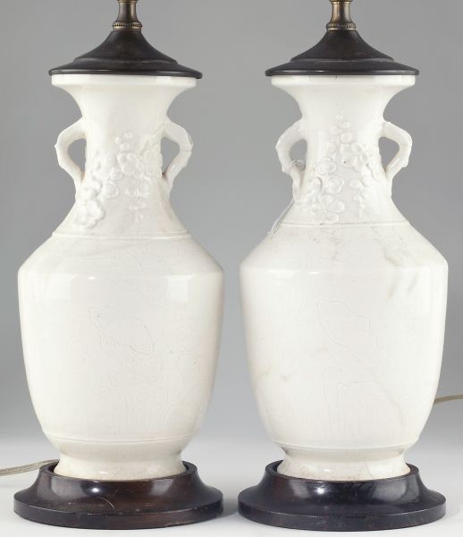 Pair of Blanc de Chine Porcelain