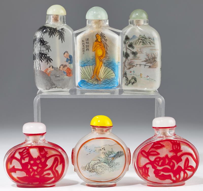 Six 20th century Chinese Snuff Bottlesto