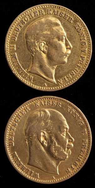 Two Imperial German 10 Mark Gold 15b726