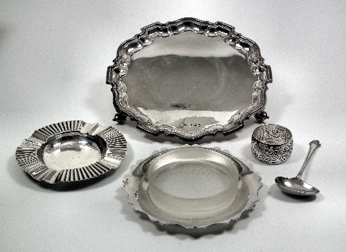 An Elizabeth II silver circular salver