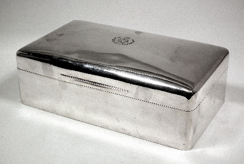 A George V silver rectangular cigar 15b7cb