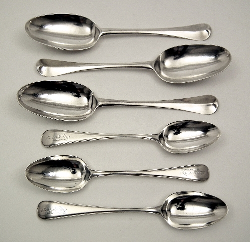 A set of six George I silver Old 15b7e3