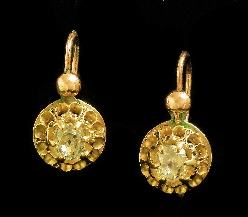 A pair of late Victorian gold coloured
