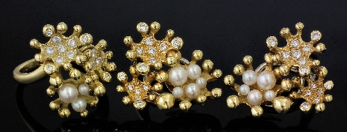 A 1960s 18ct gold pearl and diamond 15b81b