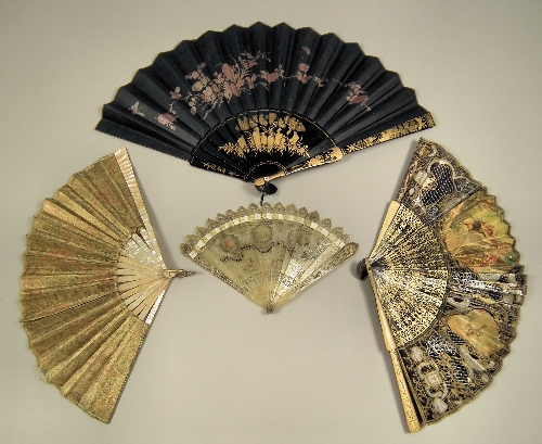 A Chinese mother of pearl fan the 15b8ea