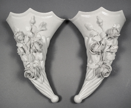 A pair of 19th Century white glazed 15b8f7
