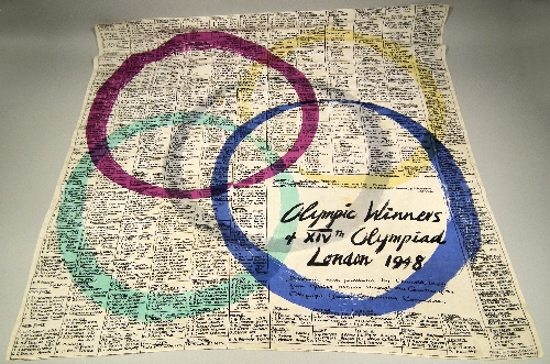 A silk scarf commemorating the